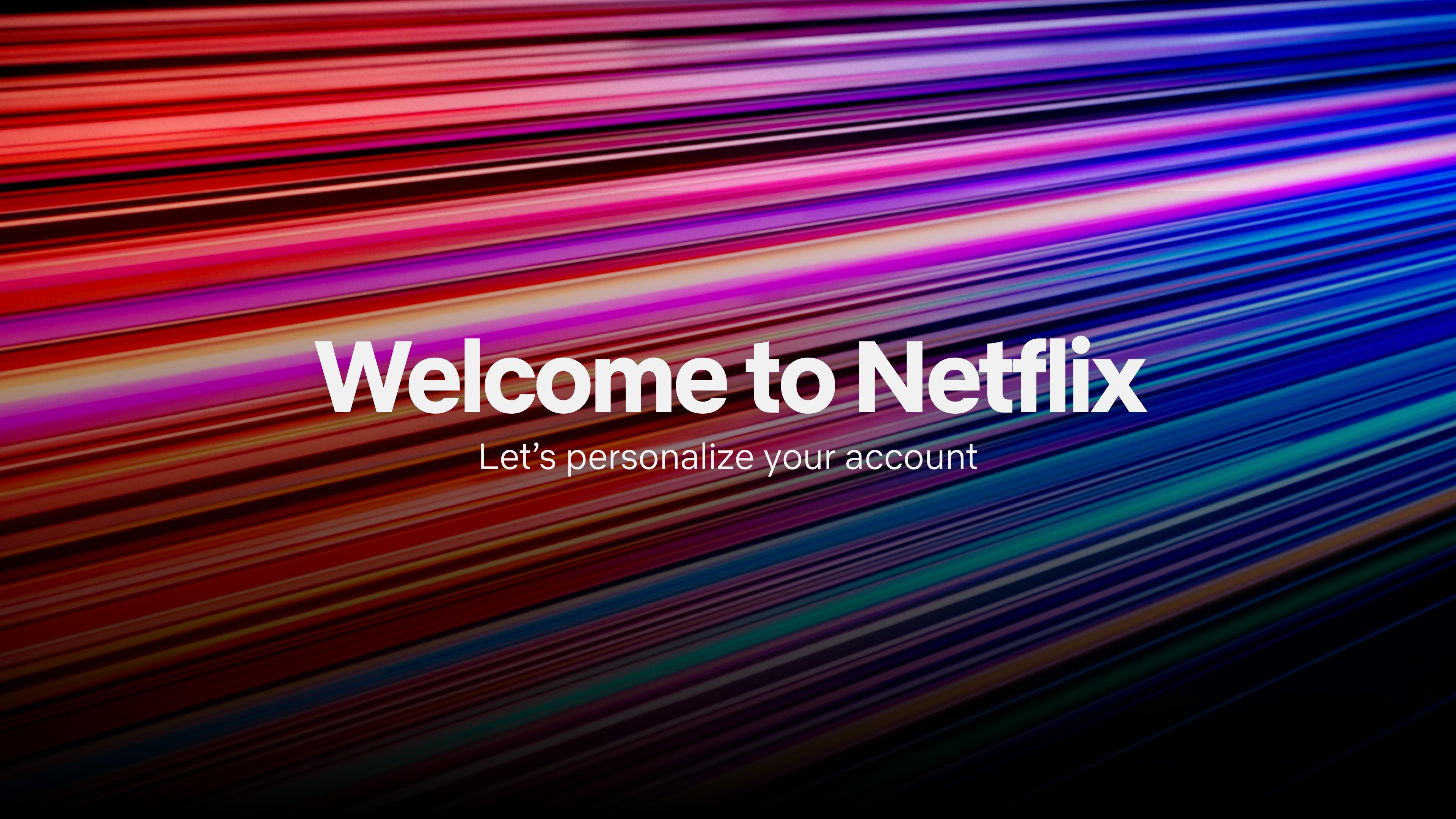 Welcome to Netflix - Let's personalize your account