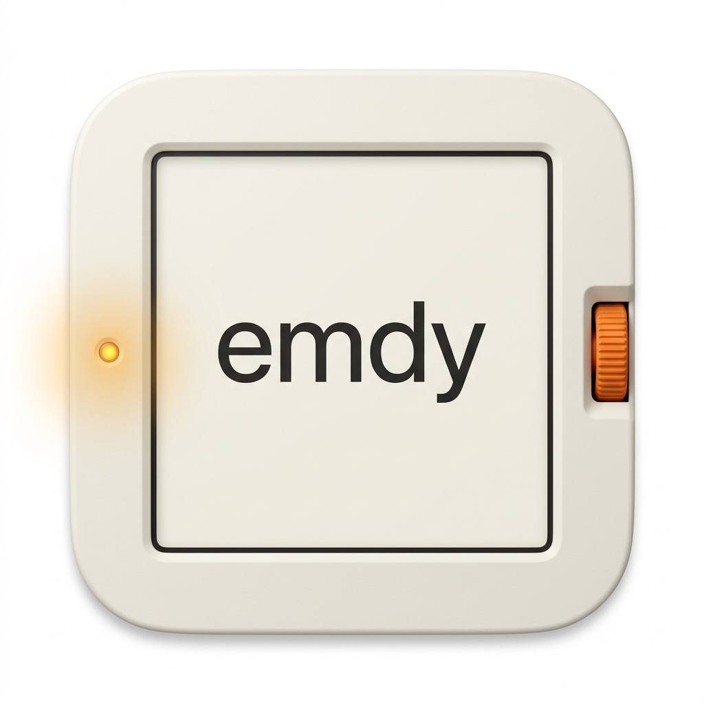 Icon exploration: a reader device with a glowing display, close to final