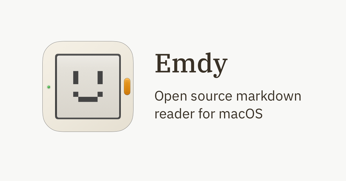 Emdy preview: an open source Markdown reader for macOS
